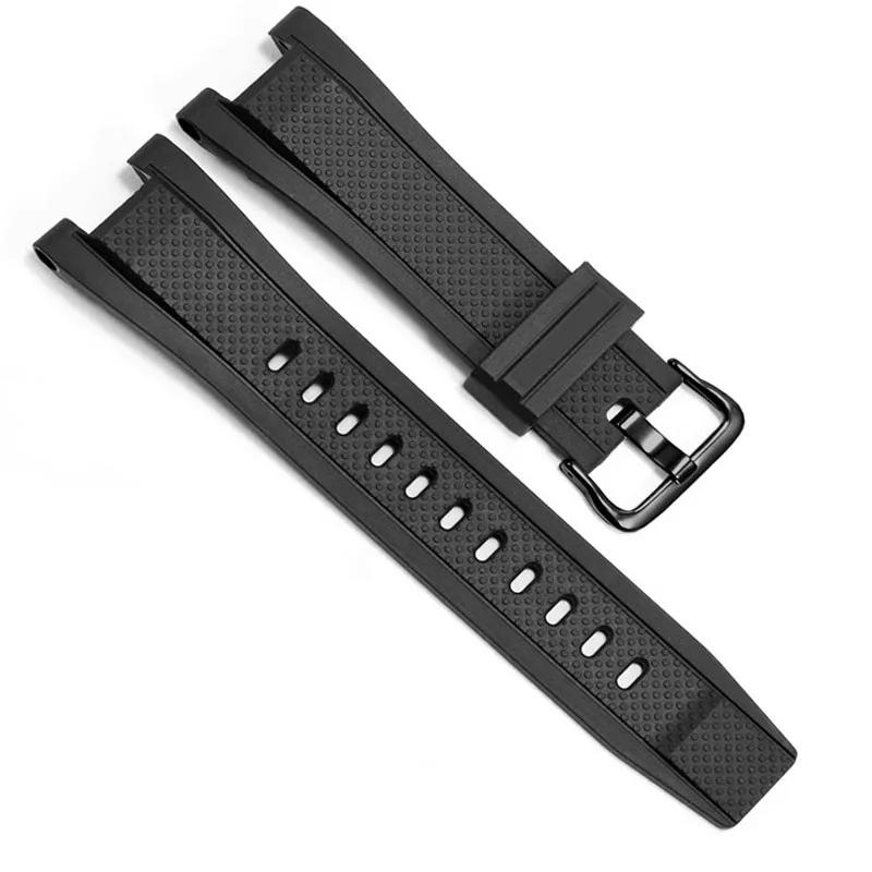 For Casio G-Shock GST-W120L S130L S310 B100 GST-W100G Men Rubber Wristband Bracelet GST Series 26mmX14mm Silicone Watch Strap