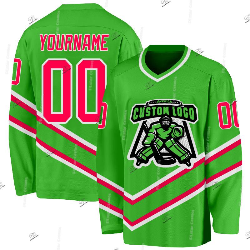 Custom Name Team Suits Gradient Graffiti Colorful Vintage Retro Breathable Pullover 3DPrint Casual V-Neck Hockey Jersey Shirts R
