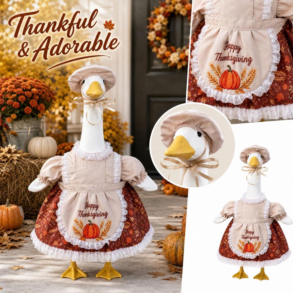 Thanksgiving Turkey Costume for - Fits 23 Inch Porch Statue, Outdoor Yard Decoration