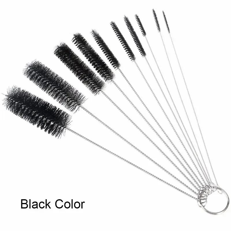 10pcs/set Aquarium Tube Pipe Cleaning Brush Stainless Steel Water Filter Air Tube Flexible Single End Hose Aquarium Accessories