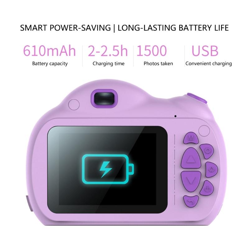 Childrens Digital Camera Shockproof Silicone Case Simple One Button 1GB Build in Memory 16GB Expandable Easy Grip Design