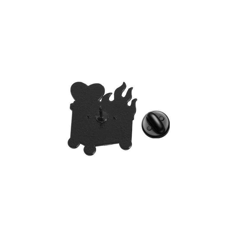 Fire Your Opinion Enamel Pins Fire Garbage Can How Your Email Find Me Brooch Lapel Badges Cartoon Jewelry Gift for Kids Friends