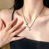 Children's 3D Cartoon Mushroom Flower Black Necklace - Cute & Colorful Clavicle Chain