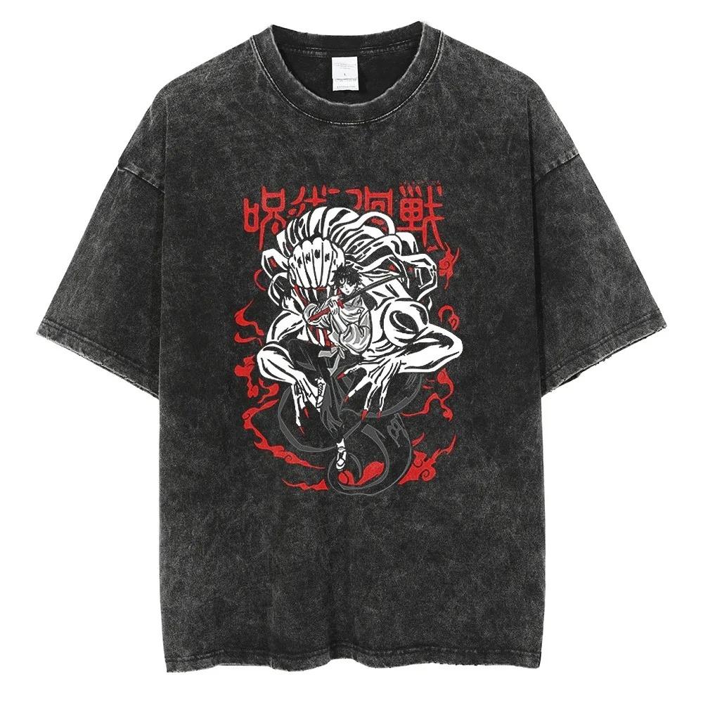 Satoru Gojo Graphic Print T-shirt Anime Jujutsu Kaisen Tee Men Women Short Sleeve Crewneck Tshirts Harajuku Male Cotton T Shirt