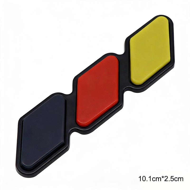 3D ABS Tri Color Decorative Sticker For Toyota Tundra Superb, Volkswagen Fiat Peugeot Grille Modification Accessories