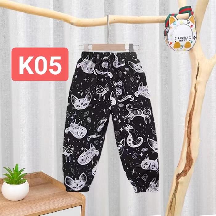 

2024 Летние шаровары для мальчиков и девочек с защитой от комаров - Повседневные детские брюки 140 cm