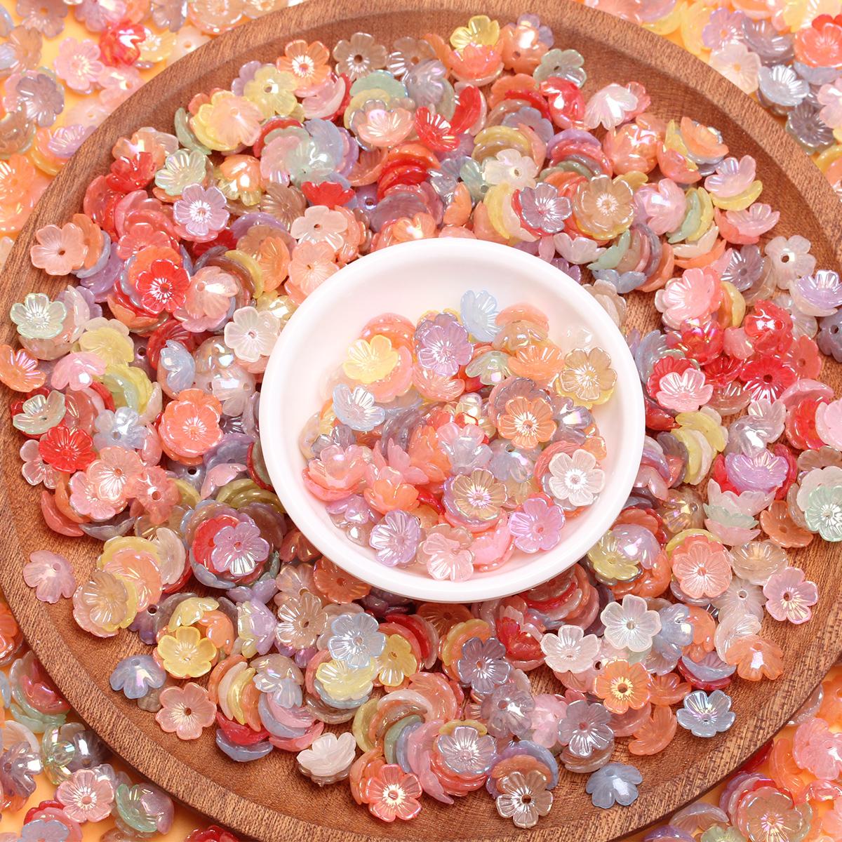 

500 г около 3780 шт. кулон для изготовления ювелирных изделий DIY модные маленькие ромашки акриловые 10,5 мм свободные бусины с цветком