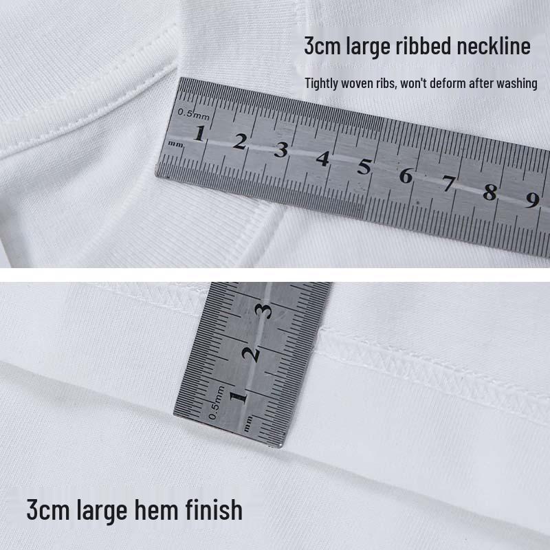 300G Oversized Heavyweight US Crew Neck Short Sleeve Pure Cotton T-Shirt