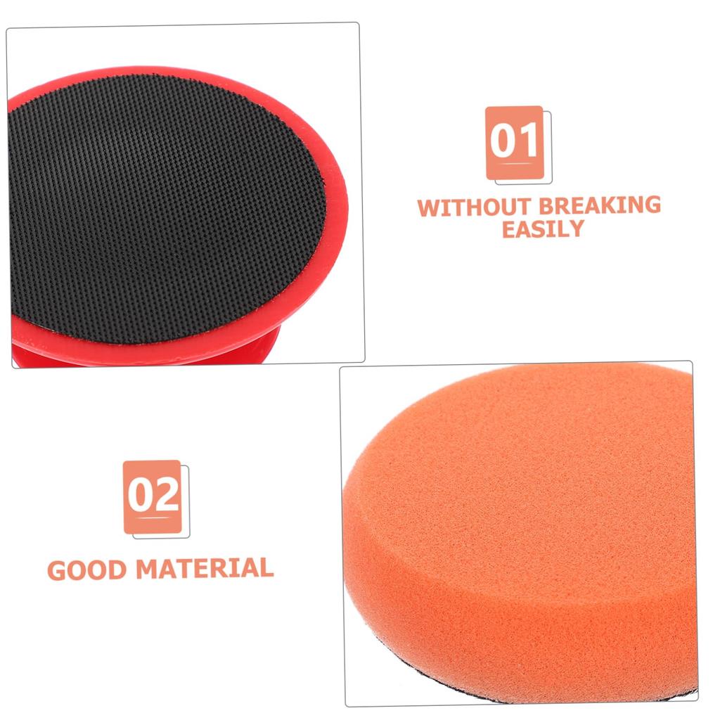 4 Inch Car Wax Applicator Pads Set with Red Handle Soft Sponge Applicators Foam Wax Pad for Polishing and Cleaning Cars