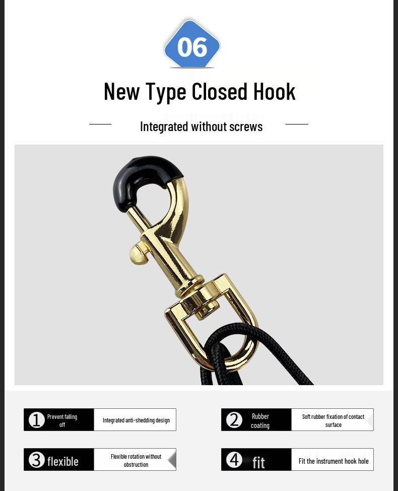 Saxophone Neck Strap for Tenor, Alto, and Soprano - Adjustable Sling for Adults, Children, and Students