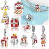 Boys Girls Christmas Gift Box Charm Copper Plated For Charms Copper Plated Original Bracelet For Jewelry Making