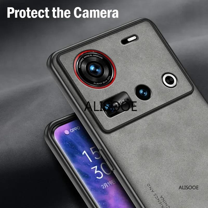 Frosted PU-Leather Funda for Nubia Z80 Ultra Z70 Z60 Ultra Case Matte Plastic Shockproof Back Cover Capa