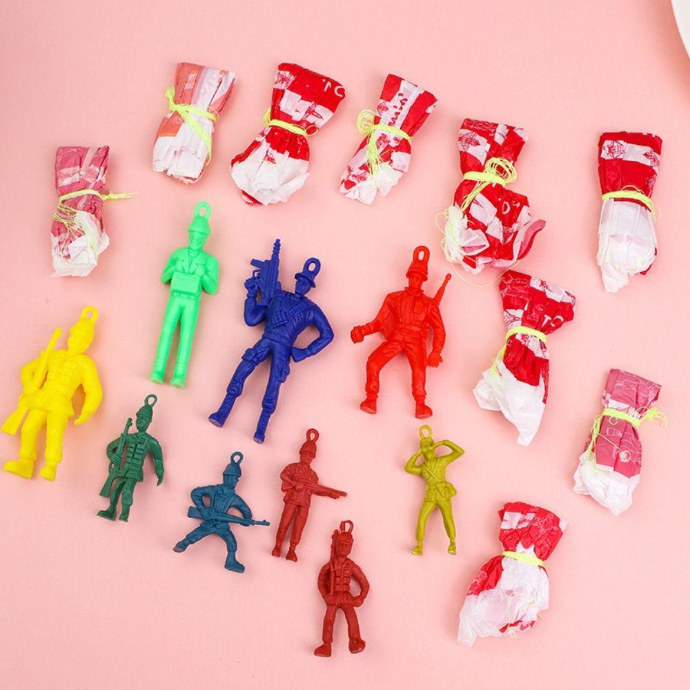 10pcs Funny Sports Children's Educational Outdoor Toy Play Game Parachute Soldier Sports Play  Gift