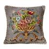 Flowers Embroidery Cushion Cover Embossed Pillowcases Jacquard Pillow Cover for Living Bedroom Home Decor 45x45cm