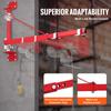Electric Hoist Support Arm, 600 kg Max Load Capacity, Electric Hoist Holder Swing Arm with Pole, Steel Hoist Frame, 180° Swivel Scaffold Hoist Lifting
