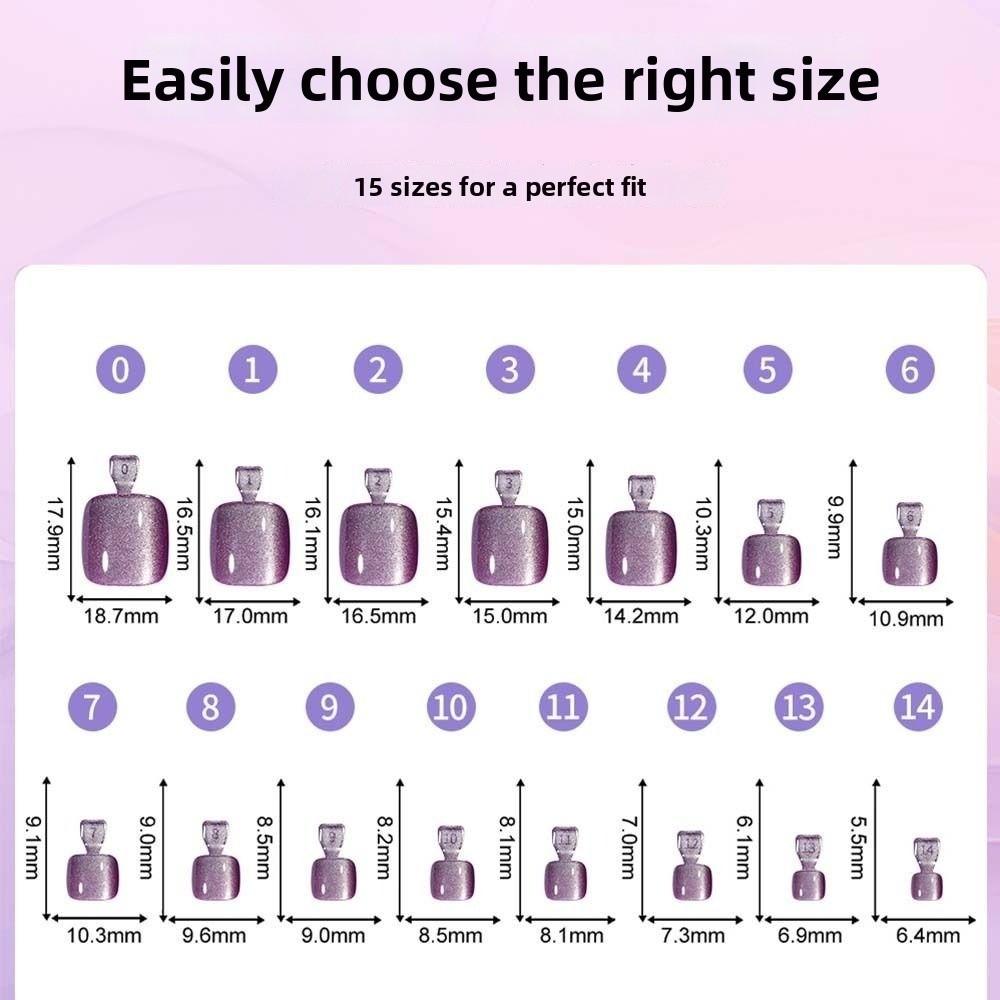 Cat Eye Fake Toe Nail Tips Half Cover Press On Toenails New Toenail For Women Nail Salons DIY