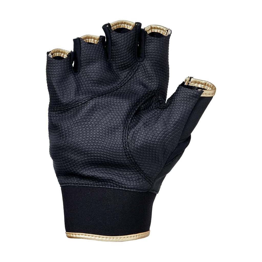Gamakatsu CORDURA Tournament Size GM7293 Gloves, 5-Piece Set, Black/Gold, L,