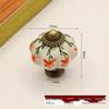 Hand-Painted Pastoral Blue and White Ceramic Pumpkin Drawer Pull