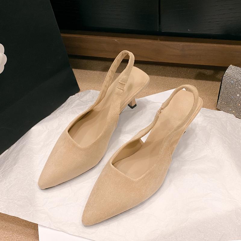Fashion Ladies Shoes 2024 High Quality Slip On Women's Pumps Autumn Pointed Toe Solid Fashion Shallow Mouth High Heels Dress Pumps Women