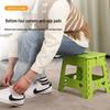 Portable Folding Cartoon Stool for Children & Adults - Durable Plastic Shoe Changing Seat