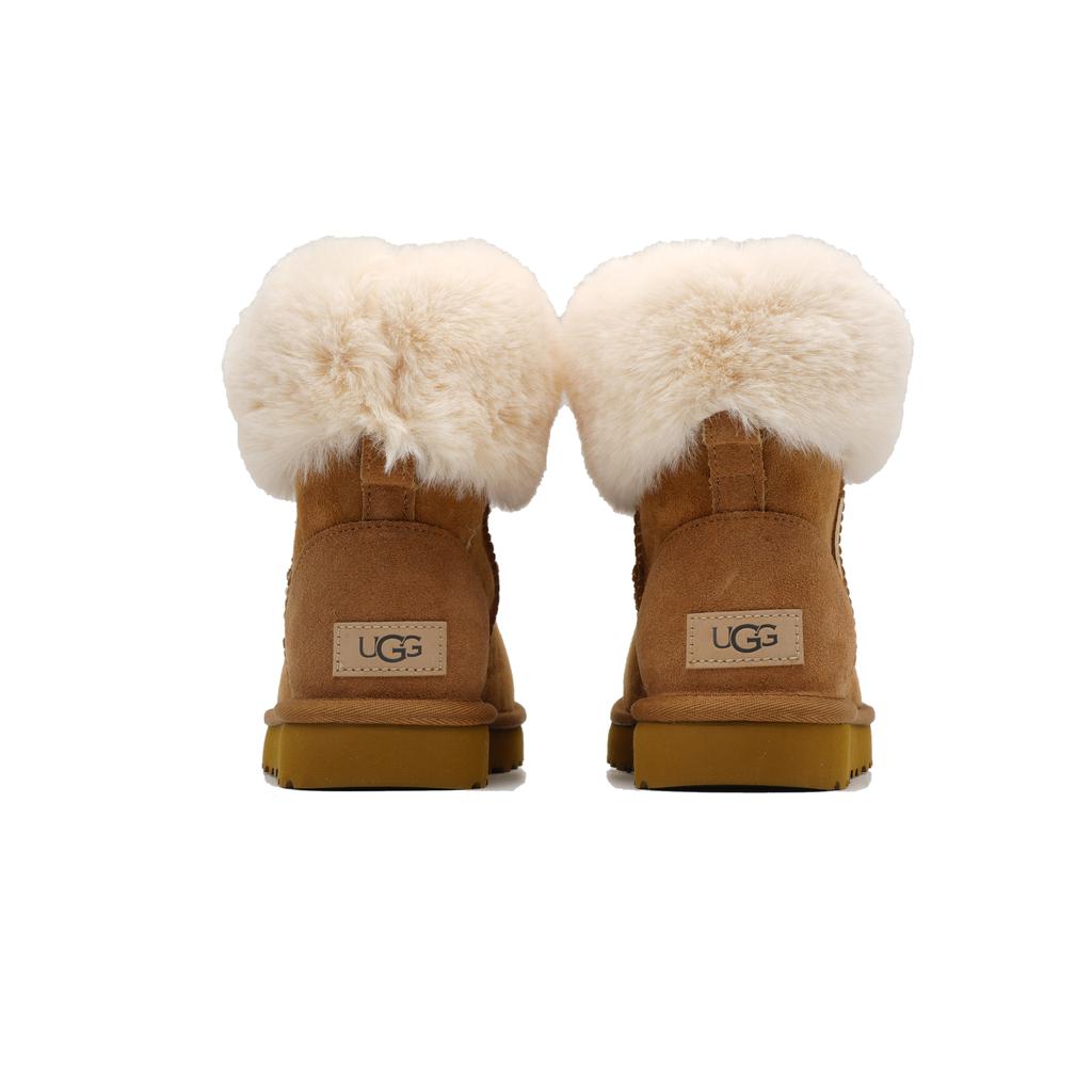 UGG CLASSIC MINI Cool Play Koala, Brushed Sheepskin Thermal Abrasion Resistant Slip Resistant Short Snow Boots Women's 1016222-CHE(Team740-)