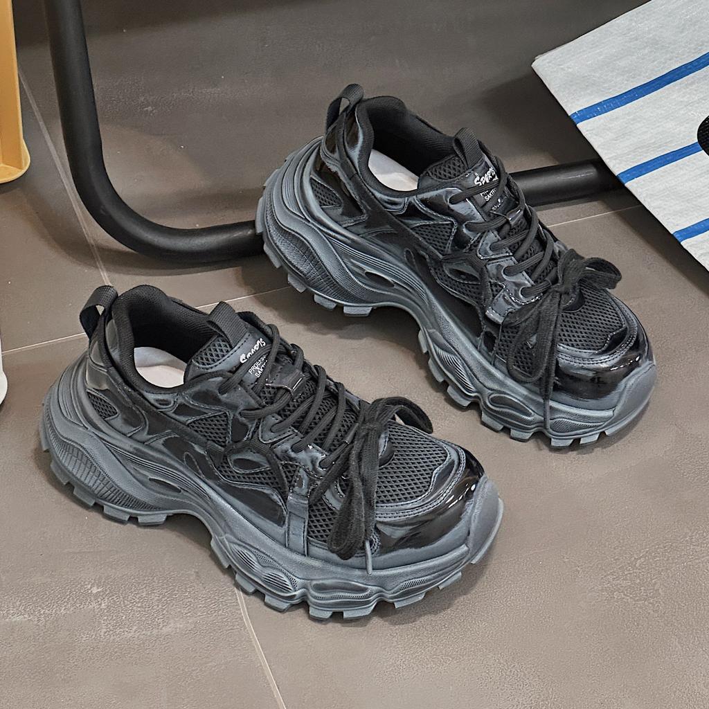 Sneakers for Women  Autumn  Retro Polished Colored Old Casual Shoes Thick Sole Women's Shoes Hot Daddy Shoes
