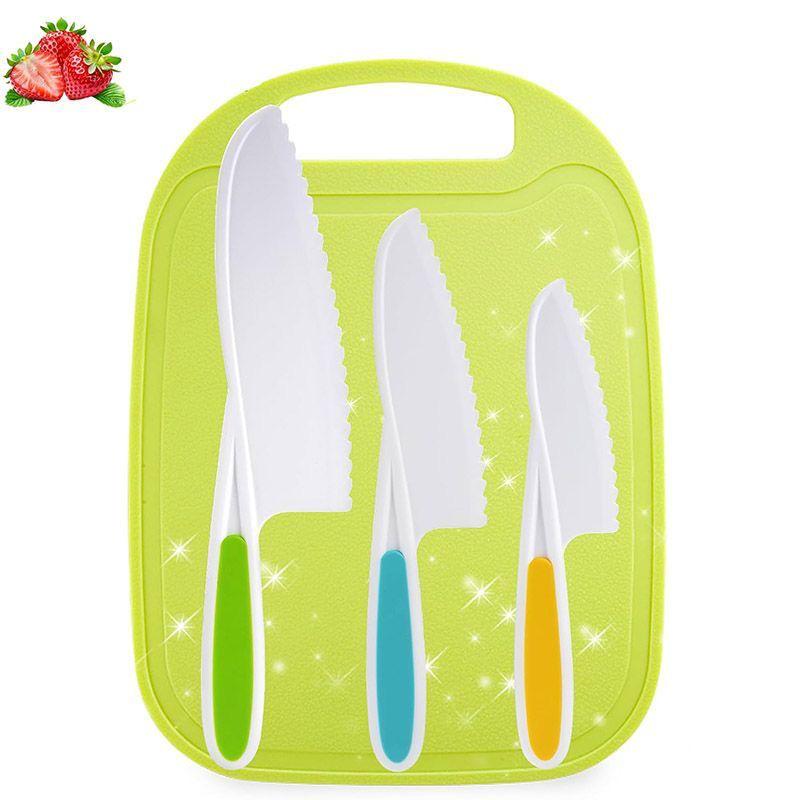 In Stock: Children s Safe Plastic Fruit & Vegetable Knife Set for Kids