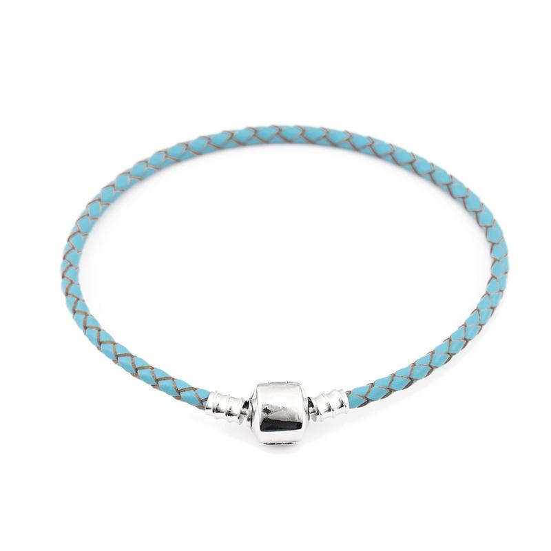 1pc/lot 12 Colors Leather Chain Charm Bracelets Double layer Braided Leathe Bracelet for Handmade DIY Women Girls Jewelry Gift