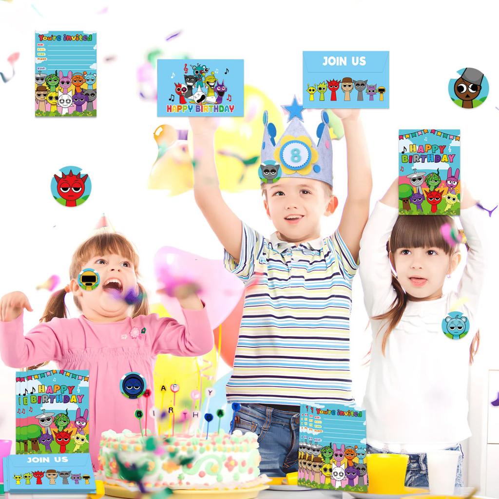 Rhythm Box Theme Birthday Party Decoration for Children Sprunki Birthday Party Decoration