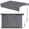 Toldo de terraço cinza 400 x 250 cm
