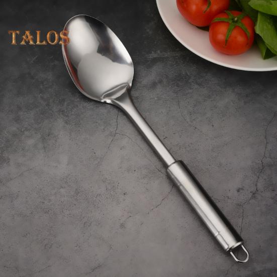 Set de 5 bucăți de ustensile de bucătărie din oțel inoxidabil, linguri antiaderente rezistente la căldură, spatulă cu orificiu pentru agățat, mâner ergonomic, instrumente de gătit