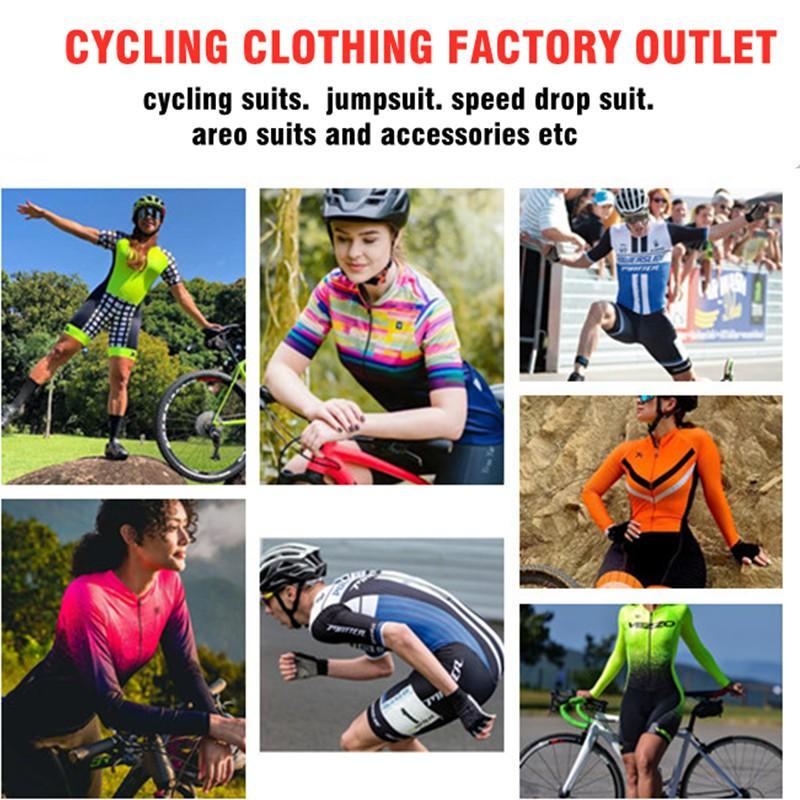 Men Women Cycling Bodysuit Set Long Sleeve Triathlon Suit Breathable Quick Dry Performance Wear