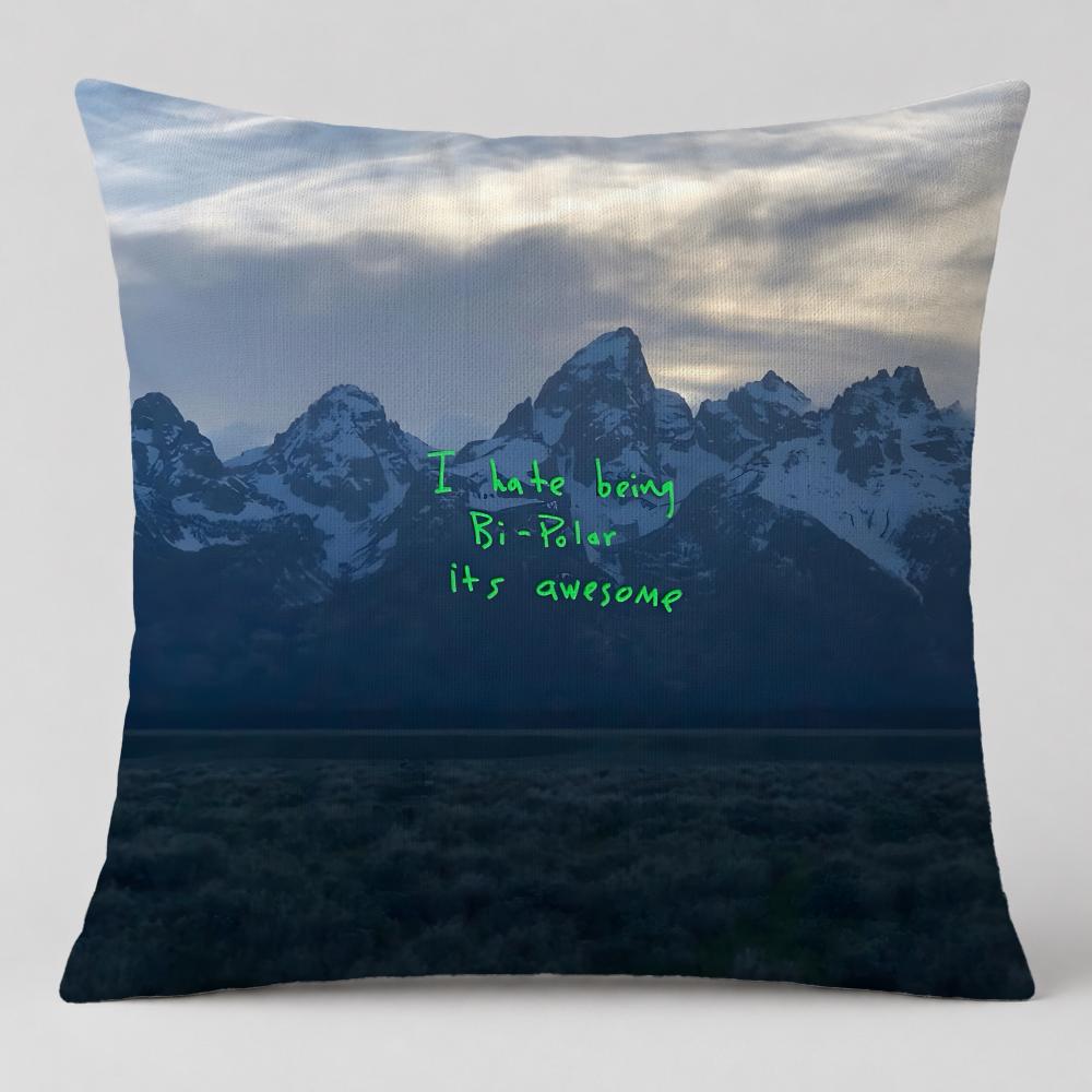 Celebrity Kanye Omari West Cushion Cover Short Plush Cushion Cover Double Sided Print Washable Sofa Pillowcase Home Decor Gift