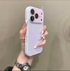 Large Window Candy Pure Color Case for For Iphone 16 17 Pro Max 1 14 13 With Lens Film Liquid Silicone Shockproof PC Cover