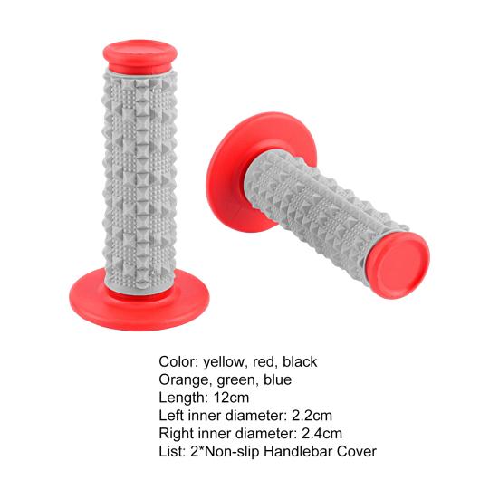 2Pcs Motorcycle Handlebar Shock Cover Non-slip Universal Absorption Handlebar Motorcycle Rubber Protector for