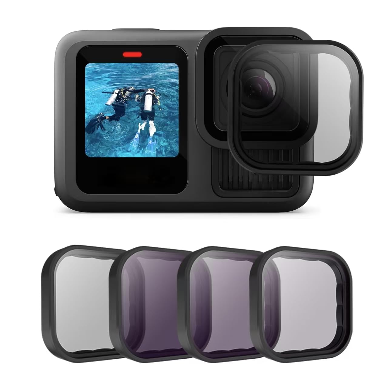 

AuyKoo GoPro Hero 13 Black CPL ND Фильтры Поляризационный Нейтральный Плотность Объектив Защита Камеры Алюминий Высокий и Оптический Аксессуары для GoPro (4-Pack) -
