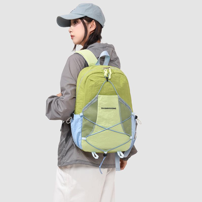 Schoolbag Dopamine Contrast Backpack Women's Outdoor Travel Storage Backpack Fashion Casual Versatile Student School Bag Tide