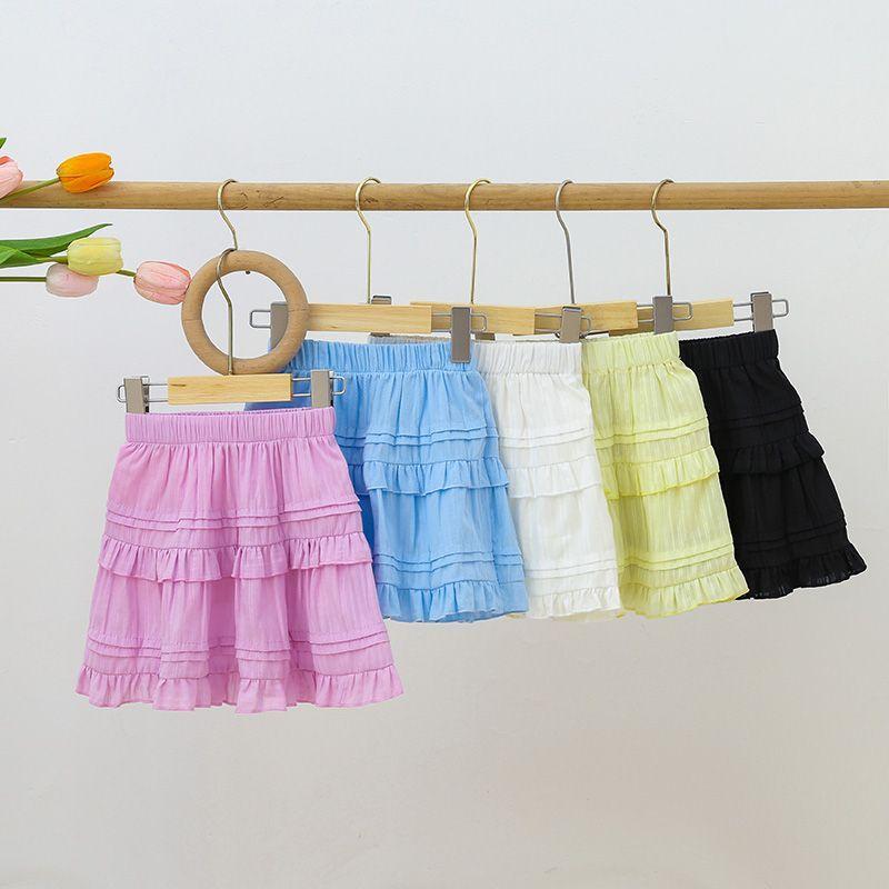 Mädchen Midi-Rock Sommer-Outfit Neuer Süßer Prinzessinnenstil Kuchenrock Kinder Plisseerock