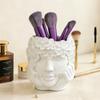 Creative Beauty Girl Makeup Brush Cylinder Home Storage Ornament Office Desktop Decoration Makeup Brush Organizer Souvenir Gift