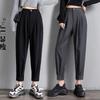 2023 Summer Fashion Commuting Simple High Waist Button Loose Relaxed Slim Drop Feel Versatile Oversize Women's Suit Harlan Pants