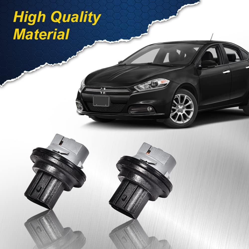 

PIT66 2PCS Front Part Turn Signal Light Bub Plug Socket, Compatible with Dodge Dart 2013 2014 2015 2016 68186725AB