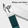 Conjunto de 4 cortadores de unhas de aço inoxidável com caixa de armazenamento de design anti-respingos Kit de manicure e pedicure fácil de usar para cuidados com os pés e unhas