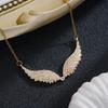 Angel Wings Diamond Necklace - Stylish, Versatile, Collarbone Chain for Women