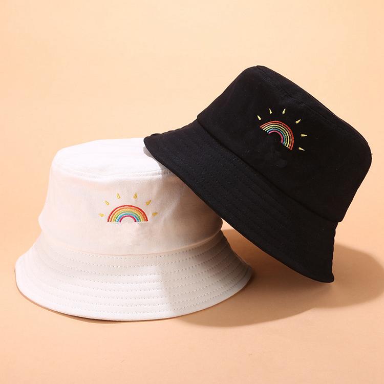 High Quality Recycled 3D Embroidery Logo Breathable Reversible Double-Sided Bucket Hat Adult for Women Men