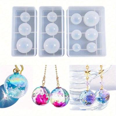 1pc Cosmic Ball Silicone Mold, 3D Epoxy Resin Casting Mold for DIY Pendant Keychain Craft Making