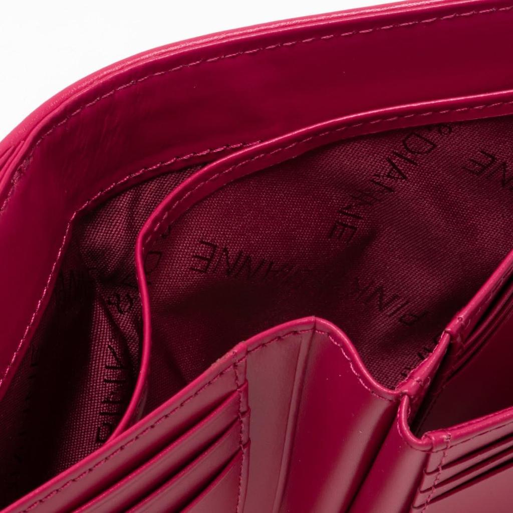 Portfel składany z zamkiem w kształcie litery L Pinky & Diane [Mieszany Tweed] Damski Tweed Kobiecy Przechowywanie PDLWGAS3 Różowy