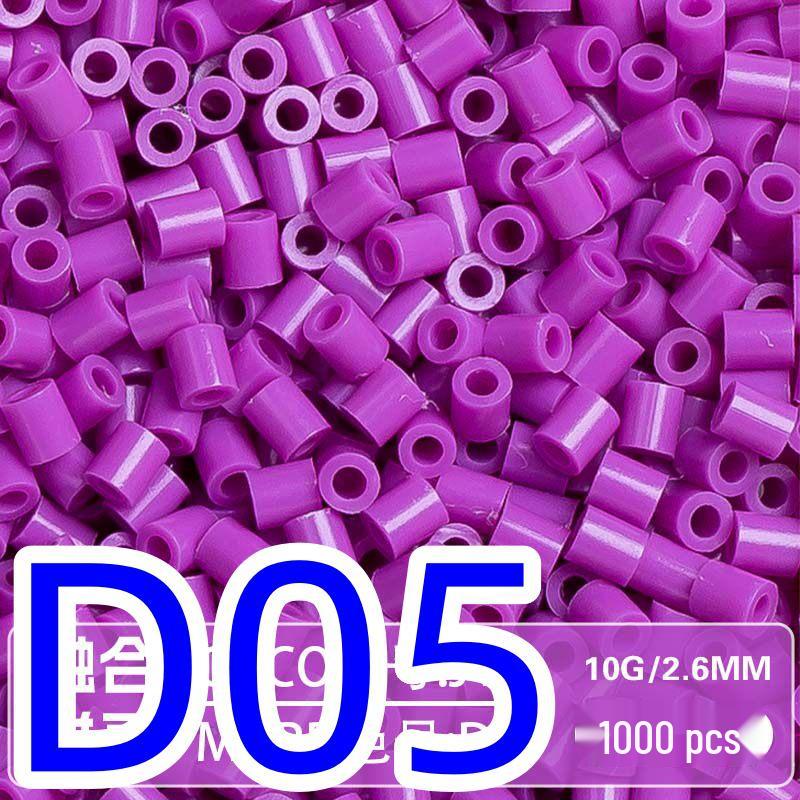 D Series 2.6mm Perler Beads Refill Pack - Educational Craft Material for Kids, Single Color.