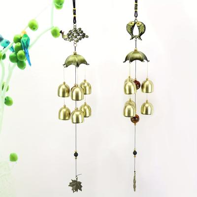 1Pc Gifts for Women Door Chime Handmade Brass Sympathy Wind Chimes Finish Windchimes Deep Tone for Patio Decoration Garden Decor.