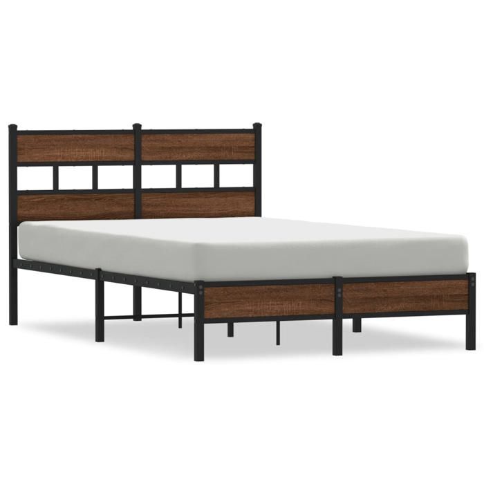 VidaXL Bed Frames Without Mattress Brown Oak 120x190 Cm, Double Bed, Bedroom Furniture, Guest Bed, Bed, Frame 4017305