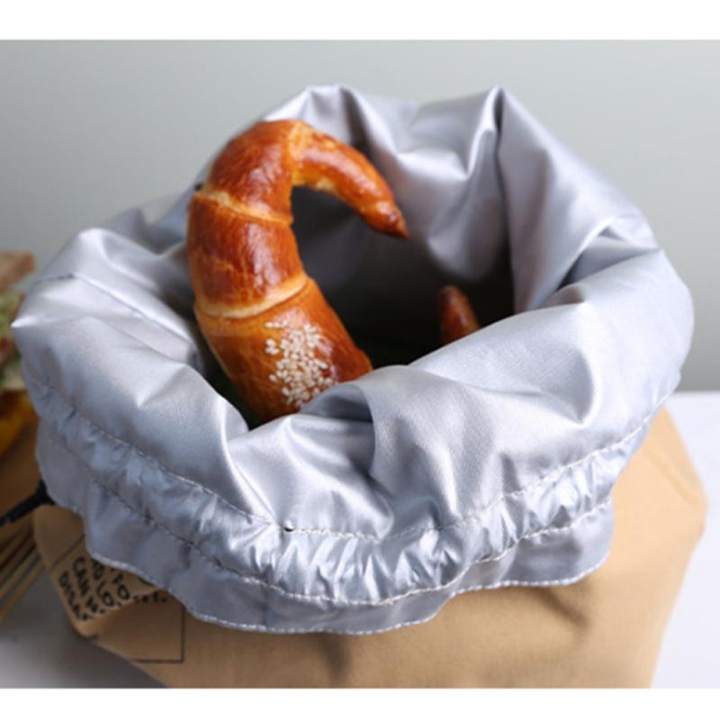 Insulation  Meal  Bag Canvas Japanese Style Simple Waterproof Drawstring Lunch Handbag